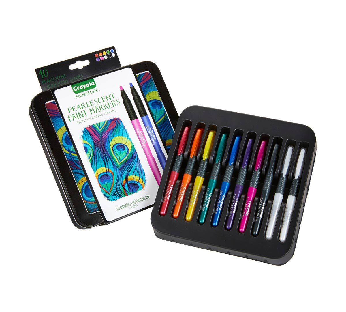 Signature Pearlescent Paint Markers - 10 Count | Crayola