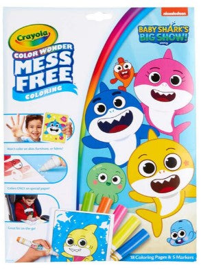 Color Wonder Mess Free: Baby Shark's Big Show - Coloring Pages & Markers | Crayola