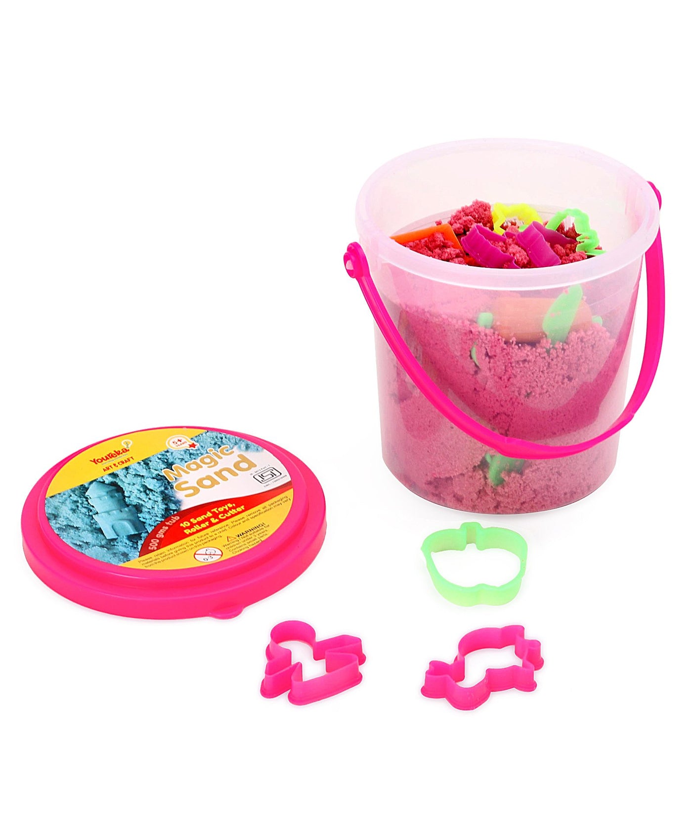Magic Sand with Moulds Pink - 500 gm | Youreka
