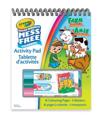 Farm Friends: Colour Wonder Mess Free Colouring - Activity Pad With Marker | Crayola