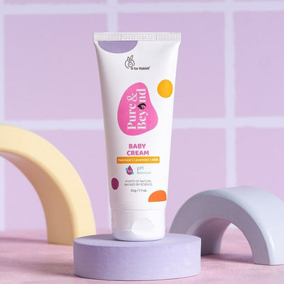 Pure & Beyond Baby Cream for Kids - Oatmeal, Lavender & Milk Moisturizer Cream - 50GM | R For Rabbit