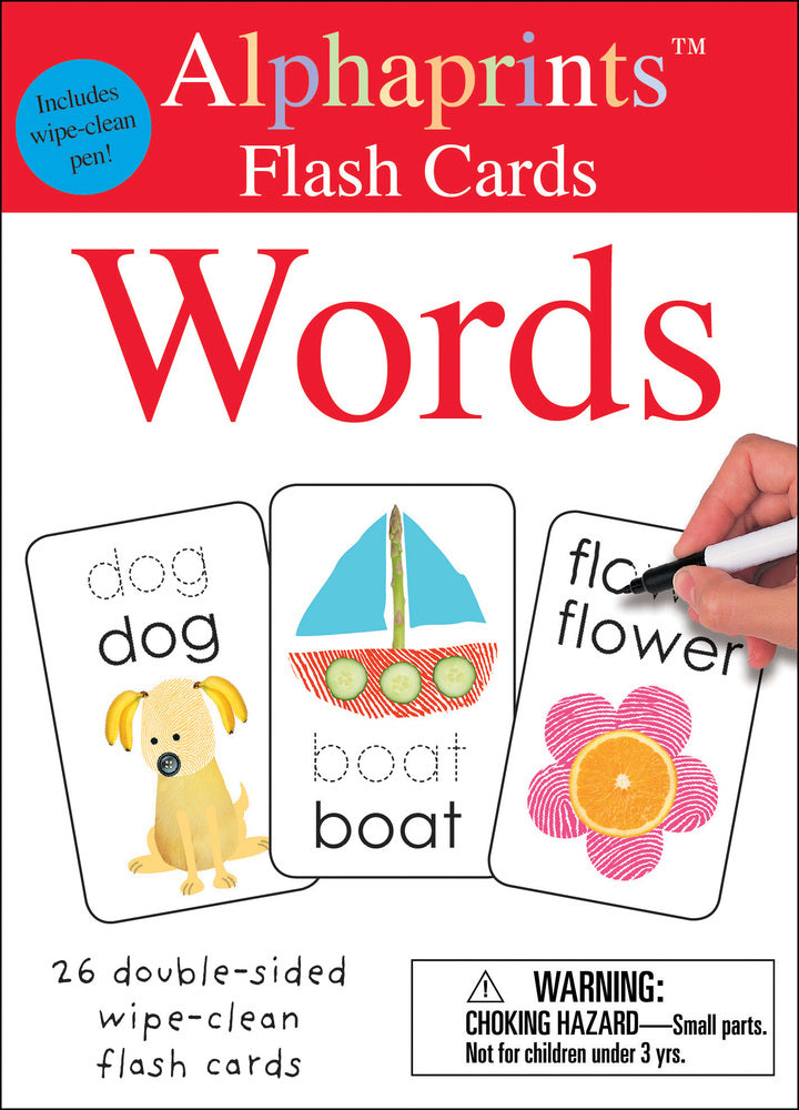 Alphaprints: Wipe Clean Flash Cards Words - Board Book | Priddy Books