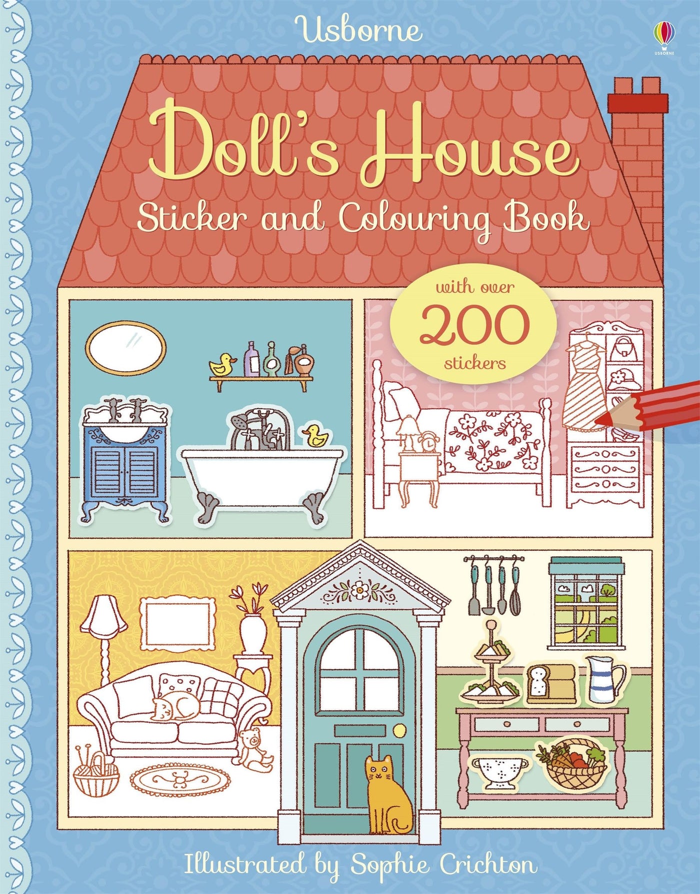 Doll's House Sticker and Colouring Book - Paperback | Usborne