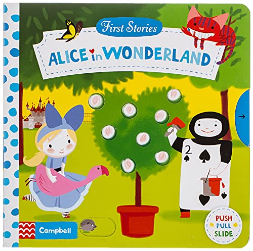 Alice in Wonderland: First Stories (Push Pull Slide) - Board book | Campbell Books
