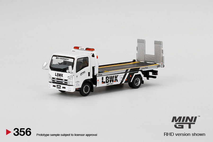Isuzu N-Series Vehicle Transporter LBWK White - Scale 1:64 | Mini GT