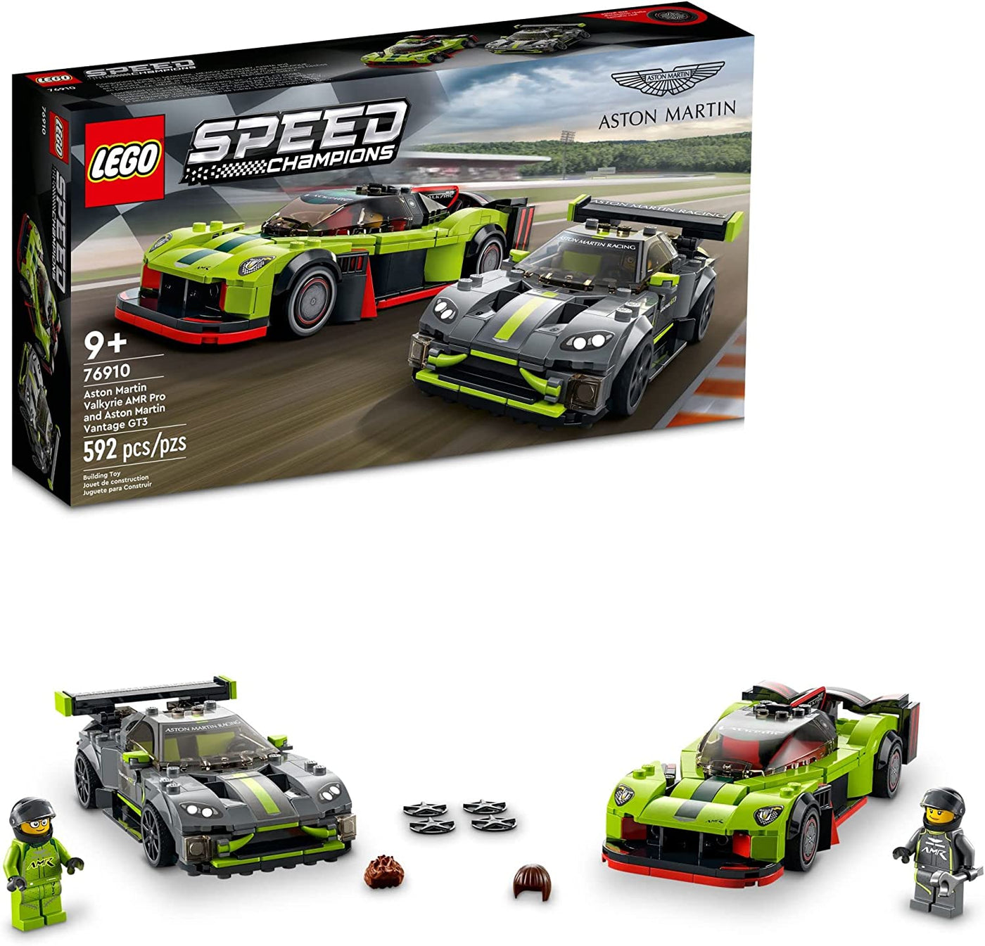 LEGO® Speed Champions #76910: Aston Martin Valkyrie AMR Pro and Aston Martin Vantage GT3