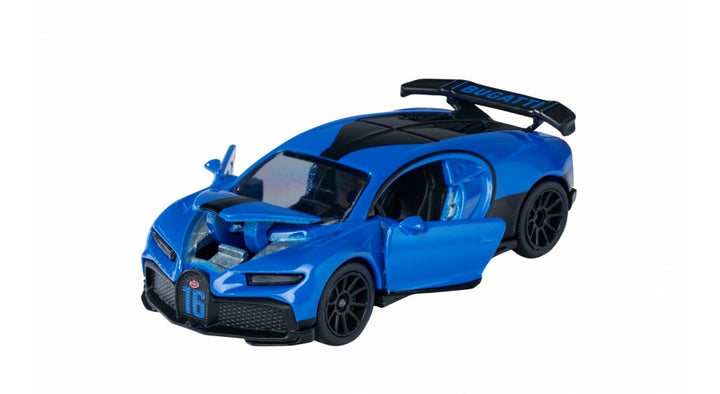Bugatti Chiron Pur Sport Blue + collectors box - Deluxe Cars