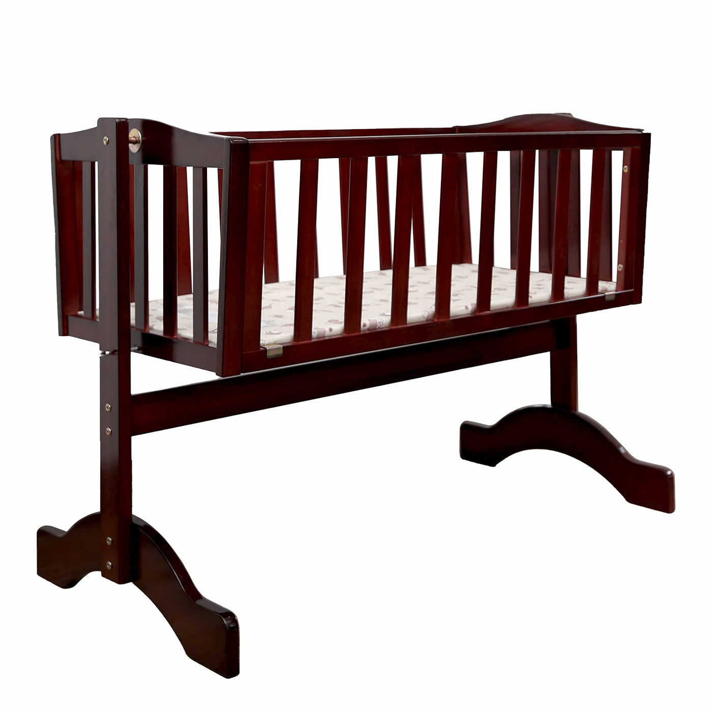 Baby Wooden Cot C-10, Cherry Red | LuvLap