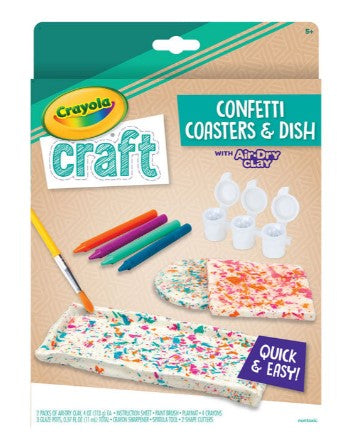 Craft Confetti Coasters & Dish - Craft Kit | Crayola