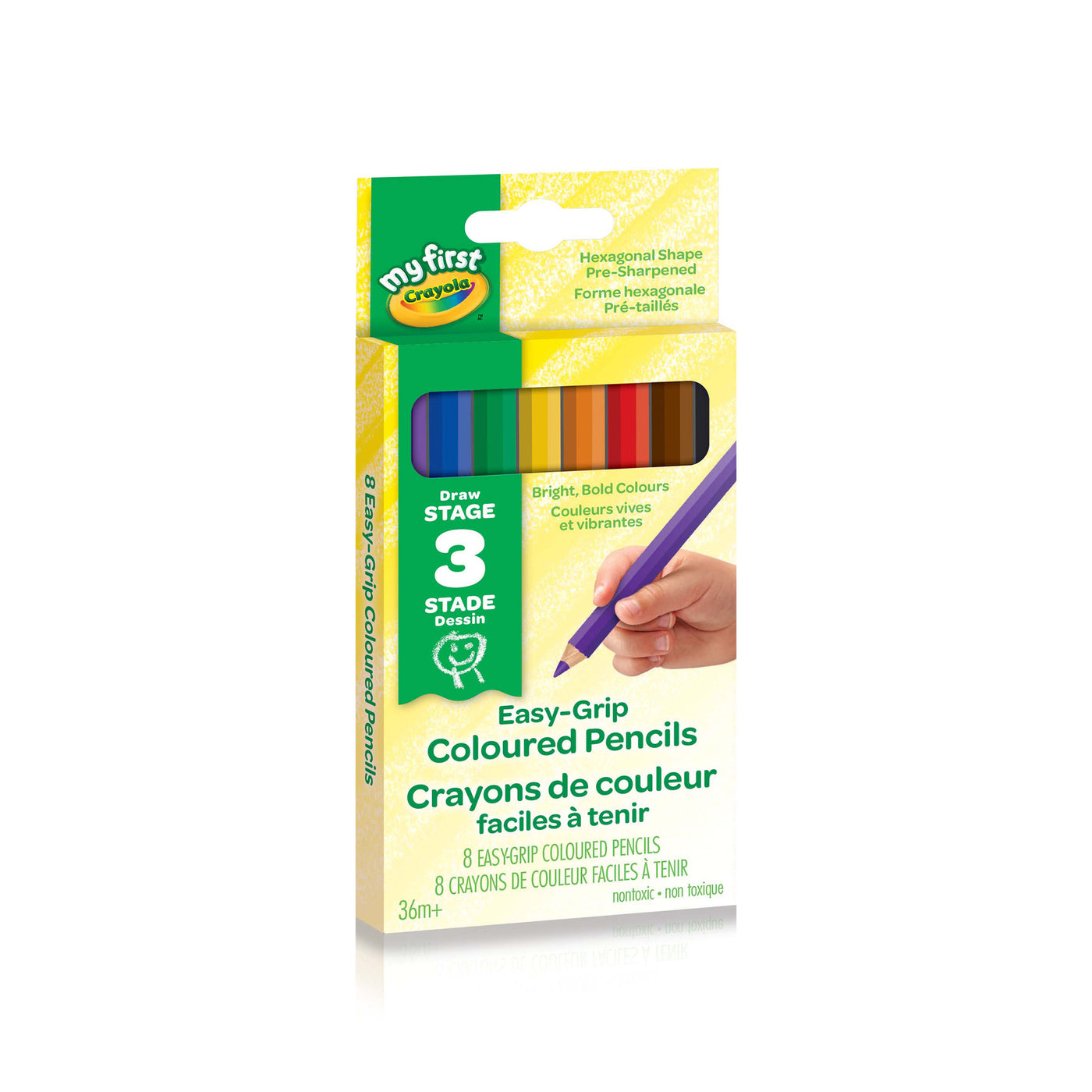 My First Crayola Easy-Grip Coloured Pencils, 8 Count | Crayola