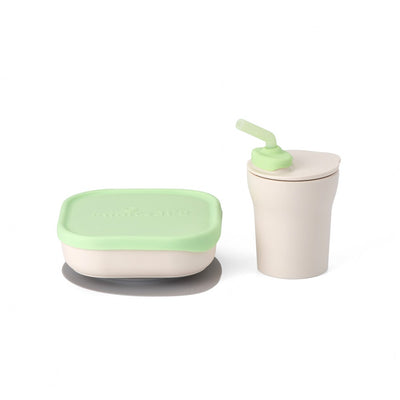 Sip & Snack Feeding Set - Vanilla Green | Miniware