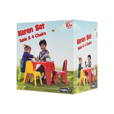 Keren set: 1 table  & 4 chairs | Starsplast