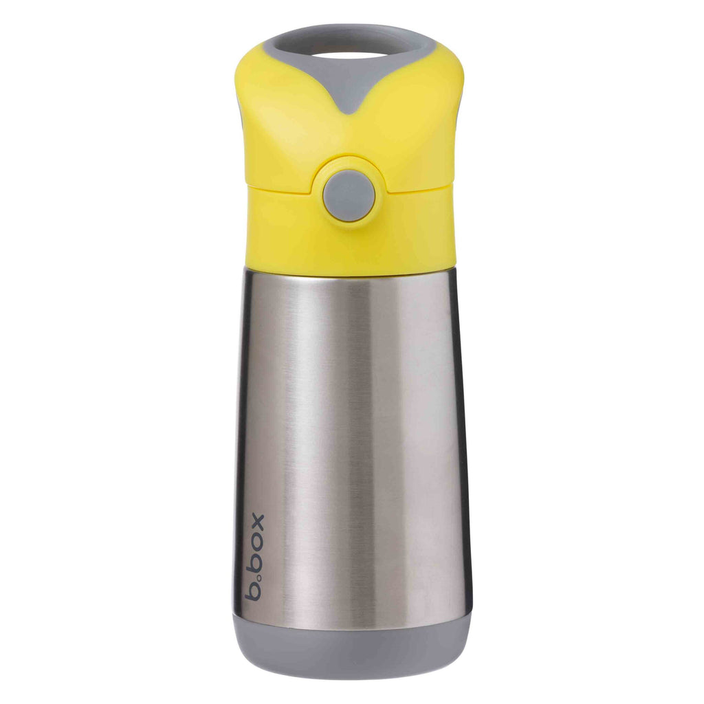 Insulated Straw Bottle : 350ml - Yellow Grey | b.box