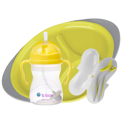 Feeding Set: Lemon Sherbet - Yellow Grey | b.box