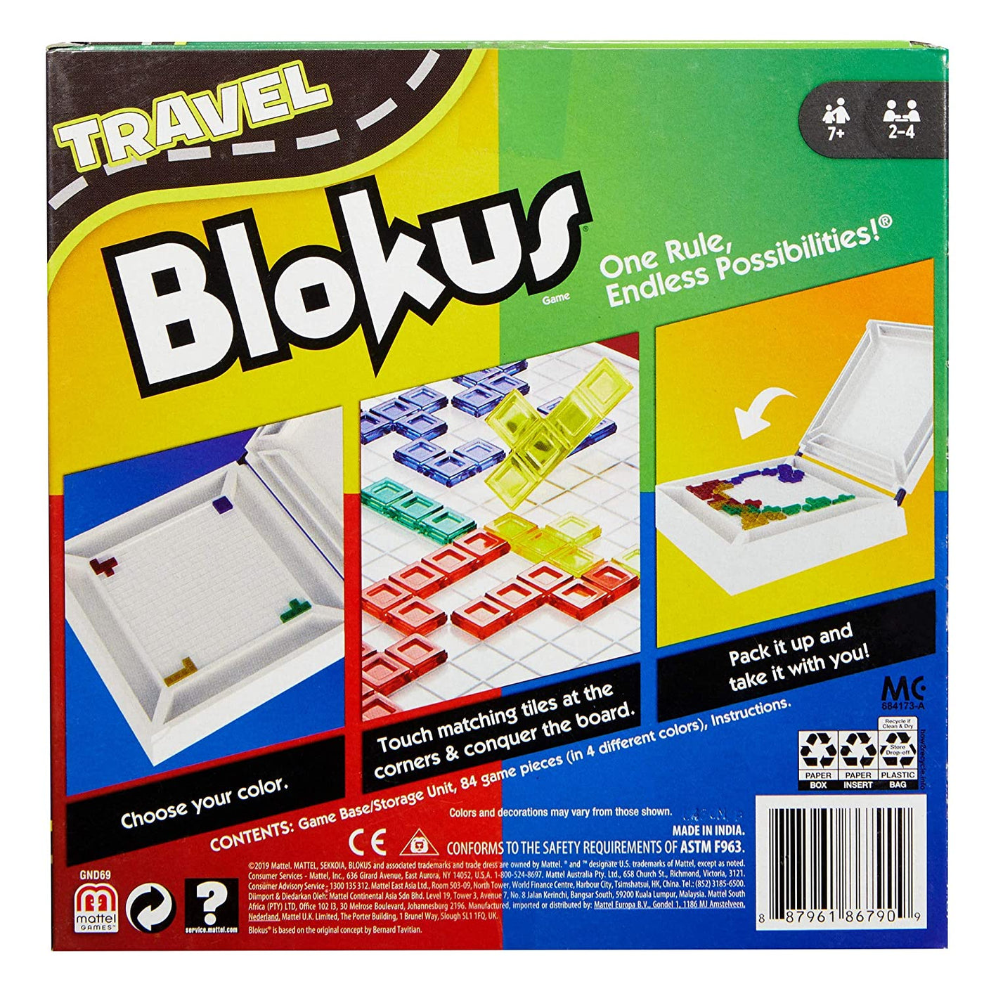 Blokus - Travel Game ( One Rule, Endless Possibilities!) | Mattel Games
