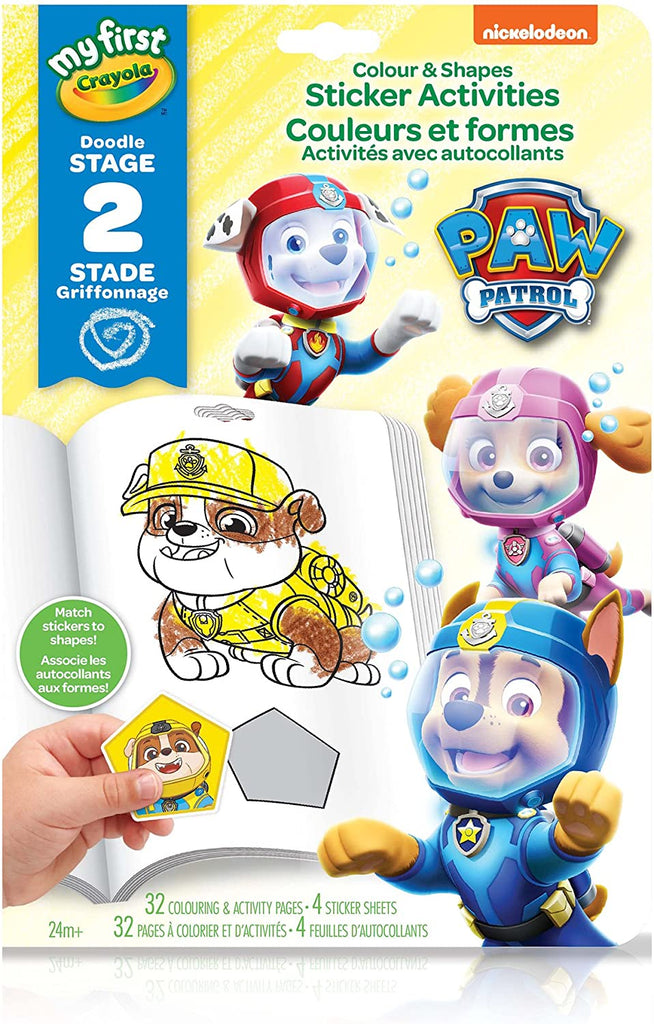 Paw Patrol: Colour & Shapes Sticker Activities | Crayola