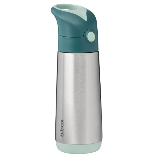 Insulated Straw Sipper: Water Bottle 500ml - Emerald Forest Green | B.Box