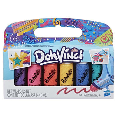 DohVinci Sparkle Drawing Compound: 6-Pack - Play-Doh | Hasbro