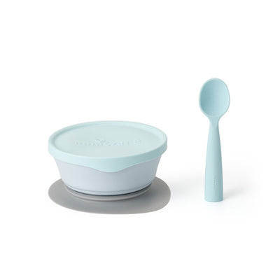 First Bite Feeding Set With Spoon - Blue | Miniware
