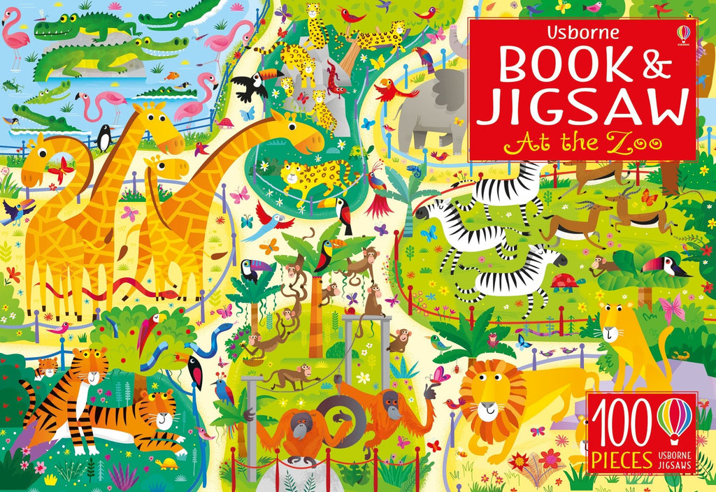 At The Zoo: Book and Jigsaw - Paperback | Usborne