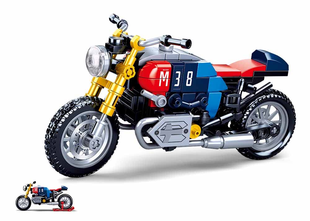Racer Motorcycle: Sluban Model Bricks - PCS 197 PCS | Sluban