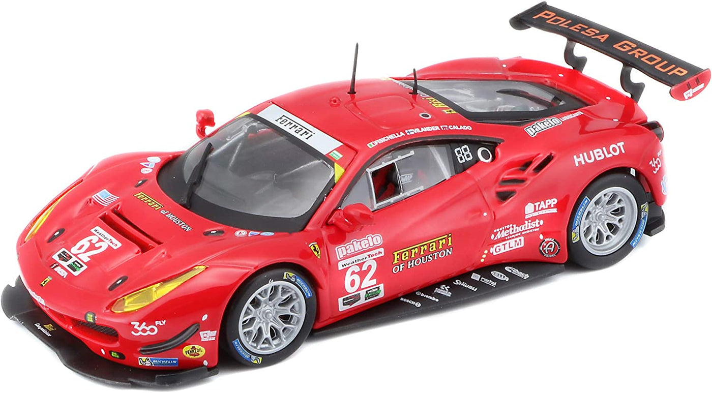 Ferrari Racing 488 GTE 2017 Red - Die-Cast Scale Model 1:43 | Bburago