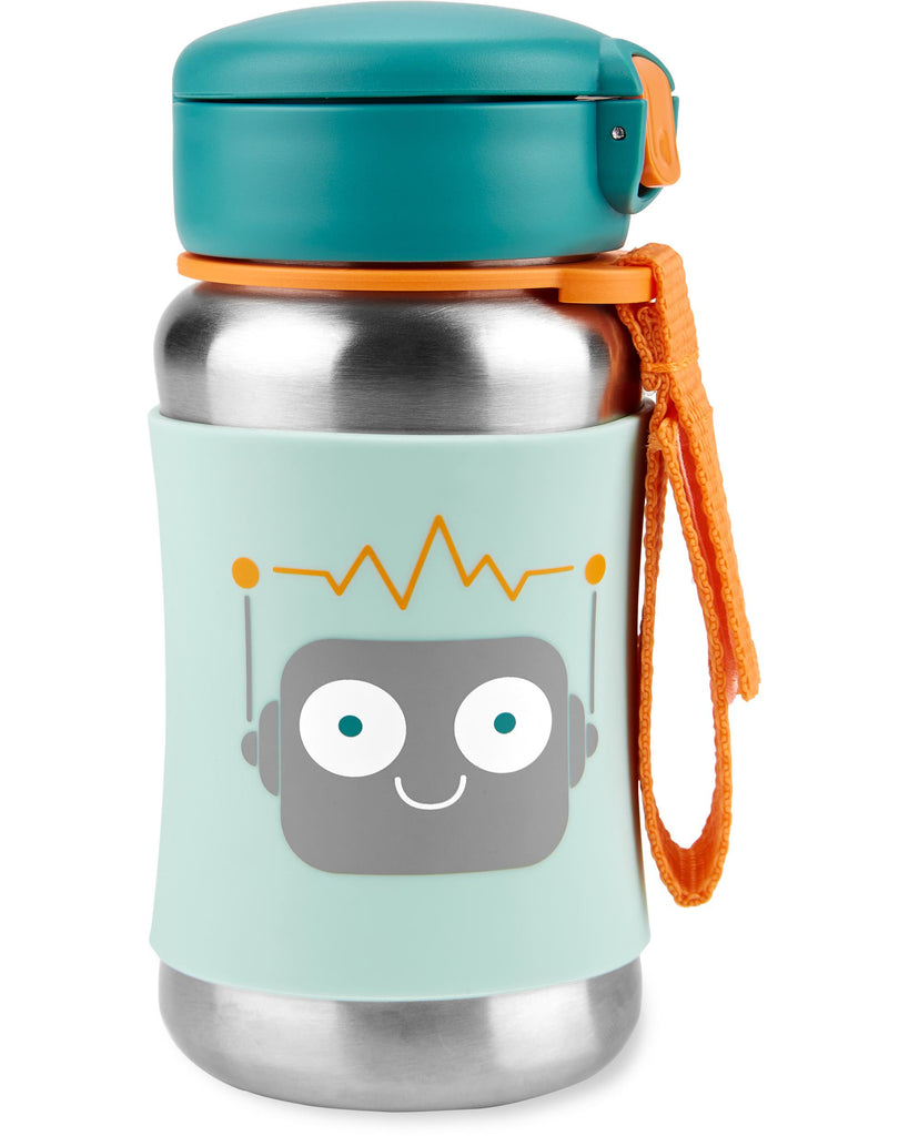 Spark Style Stainless Steel Straw Bottle - Robot | Skip Hop