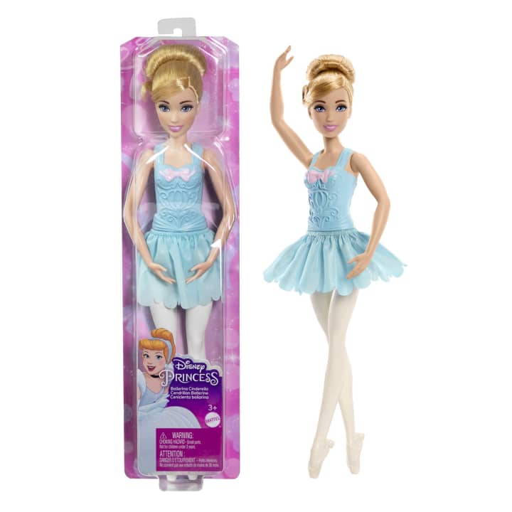 Disney Princess Toys, Ballerina Cinderella Doll - Blue | Barbie