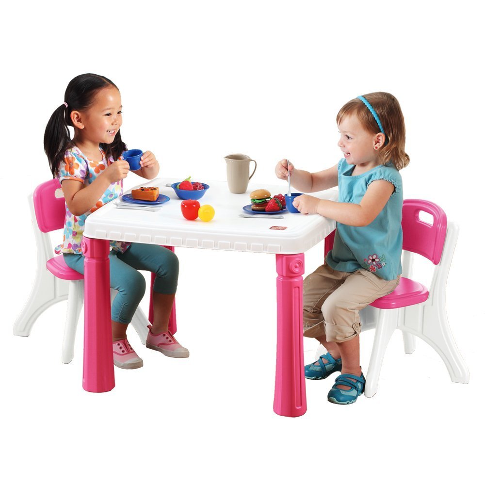 Tabel and Chairs Set (Pink) | Step2
