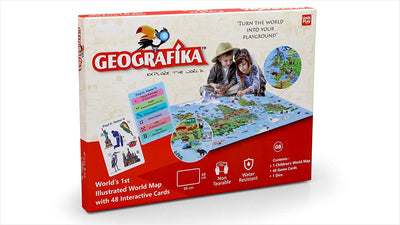 Geografika - Illustrated Map Card Game | Unikplay