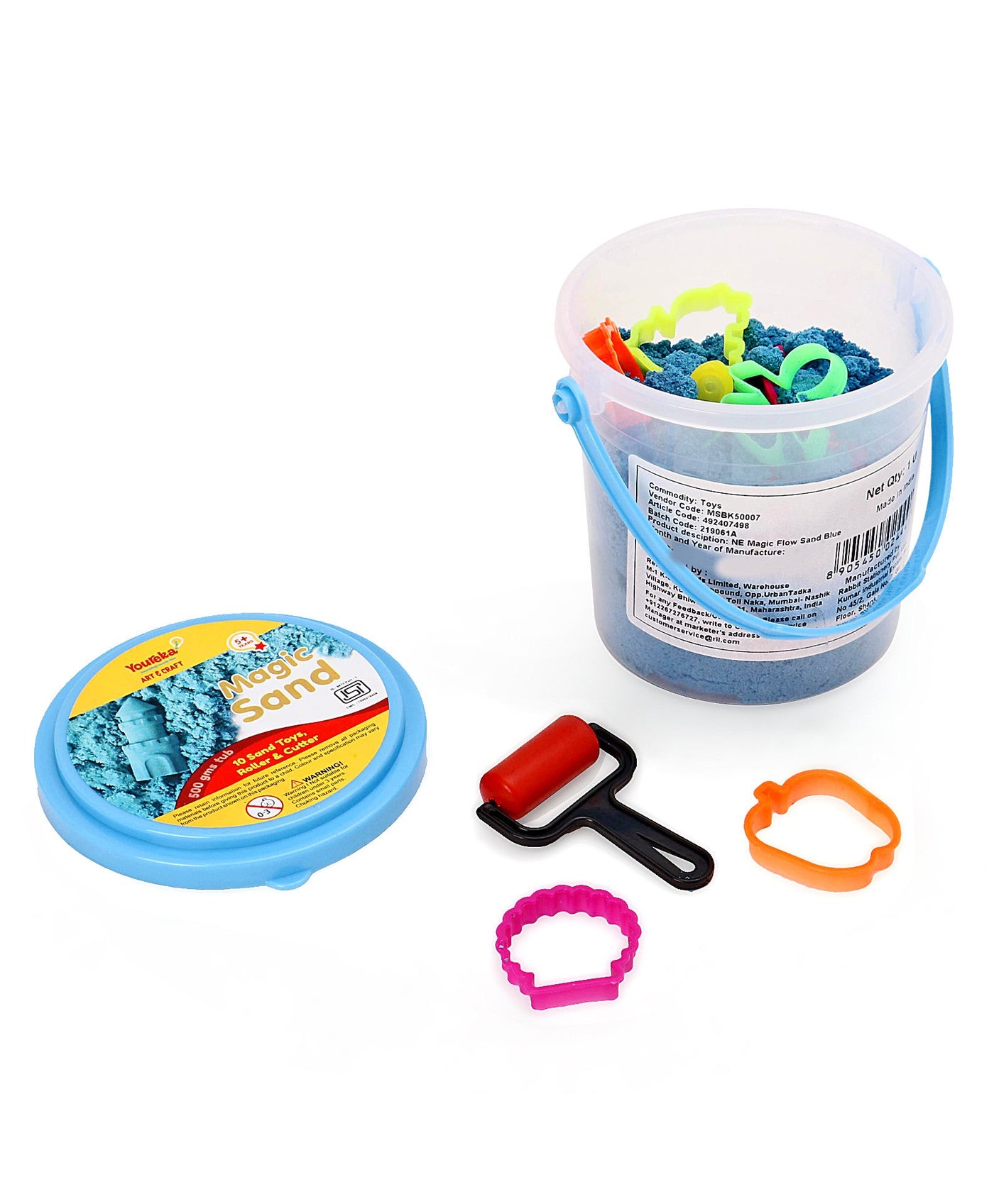 Magic Sand with Moulds Blue - 500 gm | Youreka