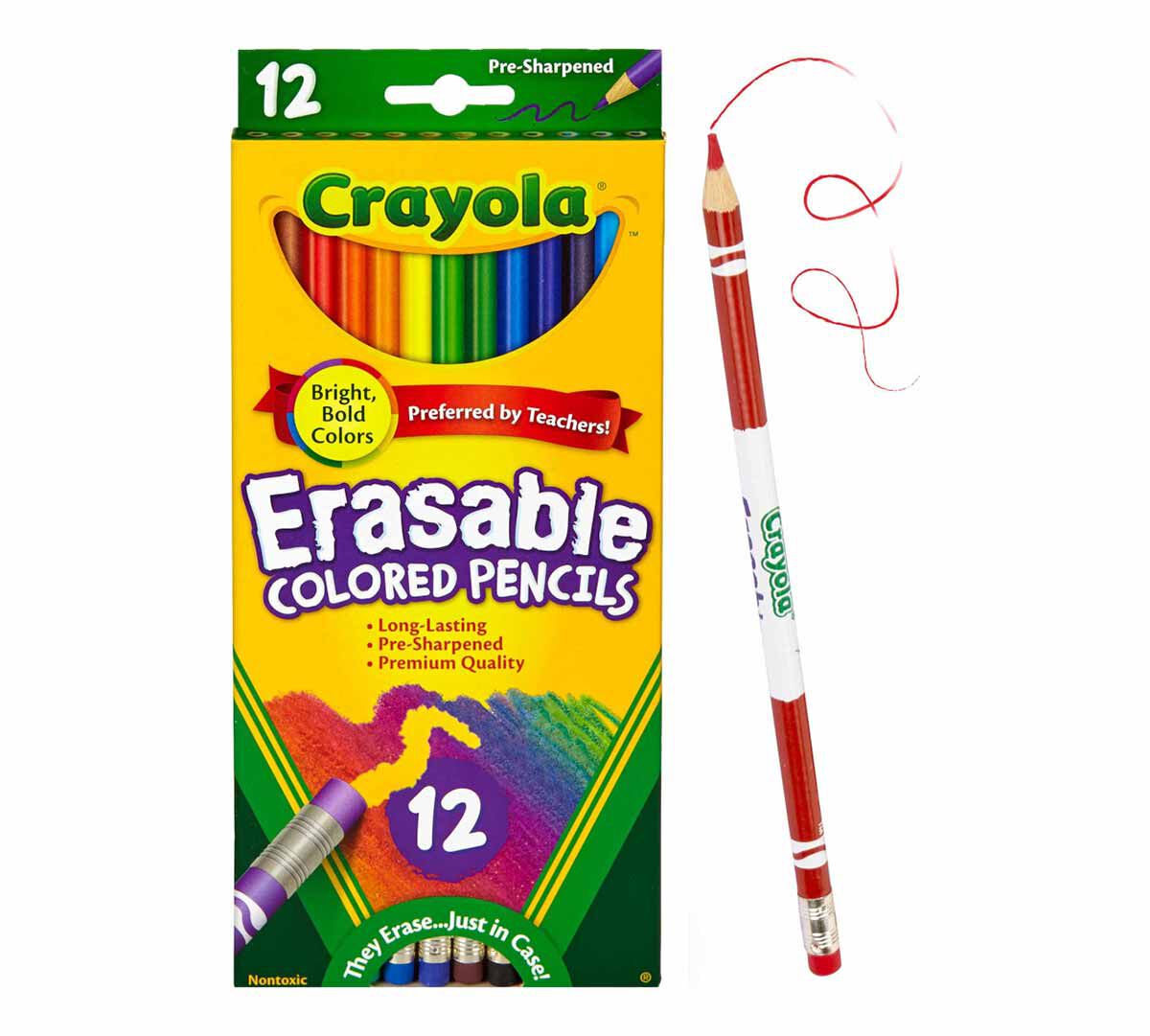 Erasable Colored Pencils, 12 Count | Crayola