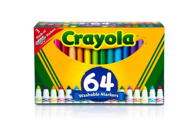 3 Kinds Of Washable Markers - 64 Count | Crayola