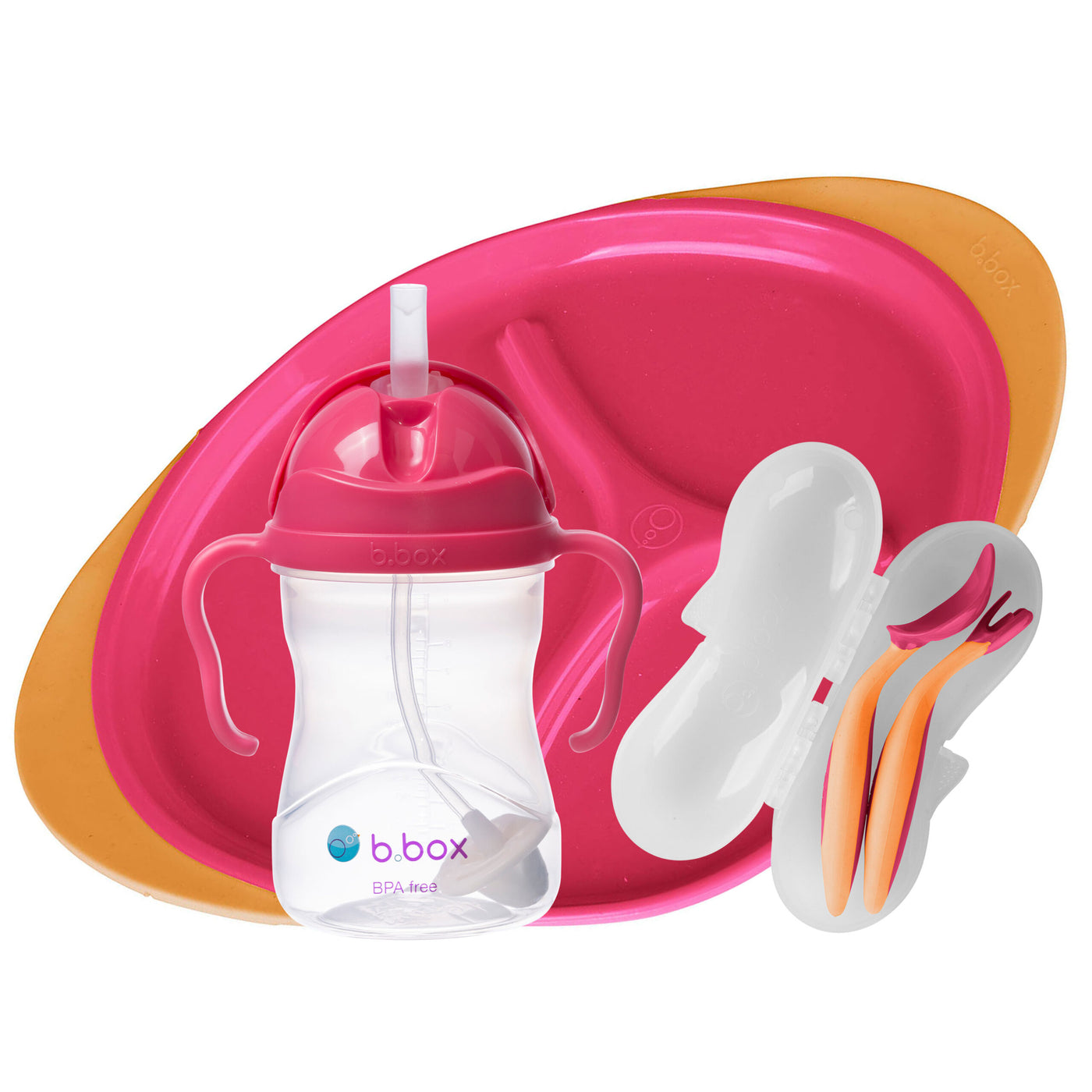 Feeding Set: Strawberry Shake - Pink Orange | b.box