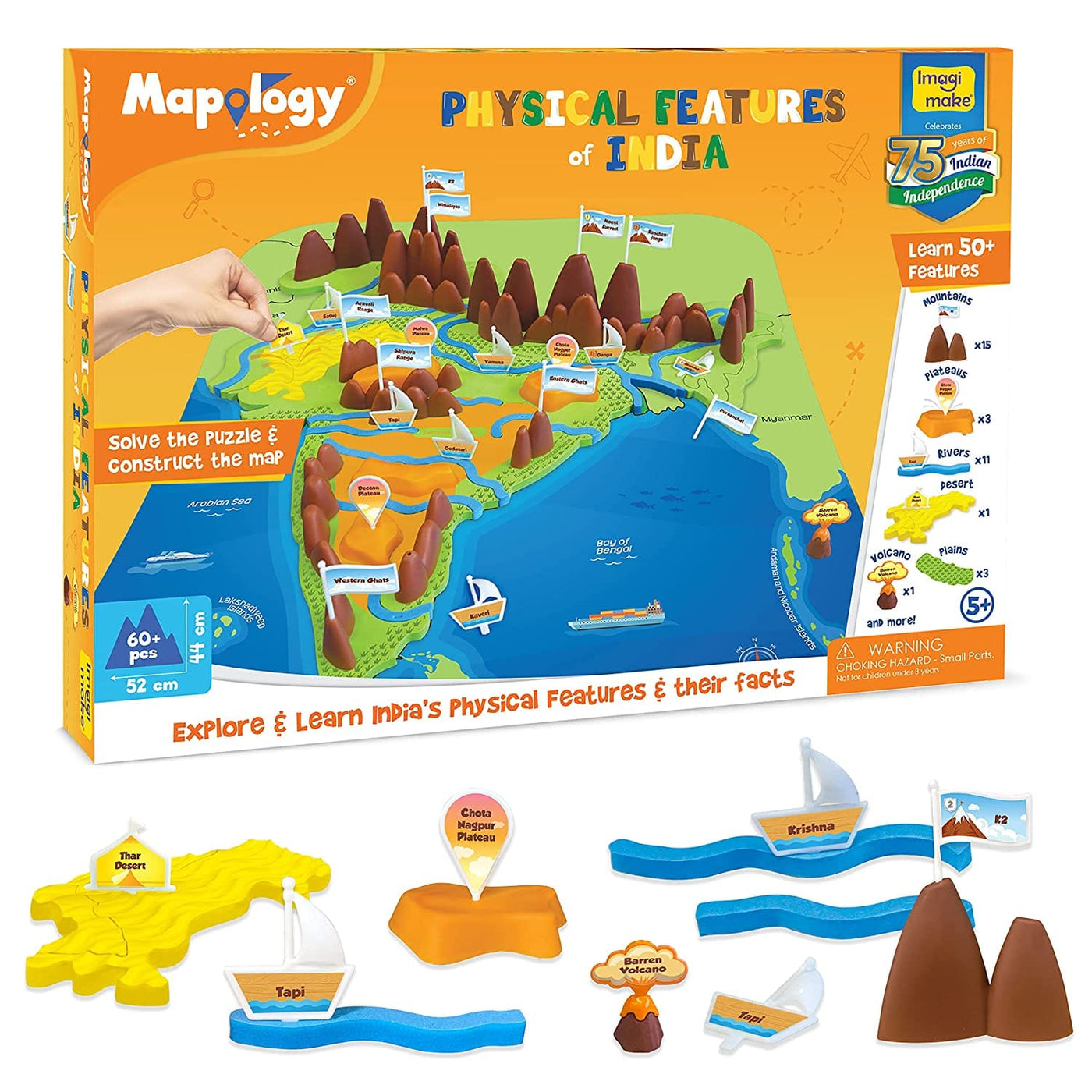 Physical Features of India - Mapology | Imagi Make by Imagi Make Toys