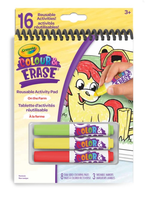 On The Farm: Colour & Erase Reusable Activity Pad | Crayola