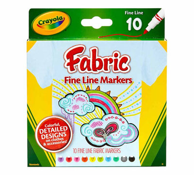 Fabric Markers, Fine Line, 10 Count | Crayola