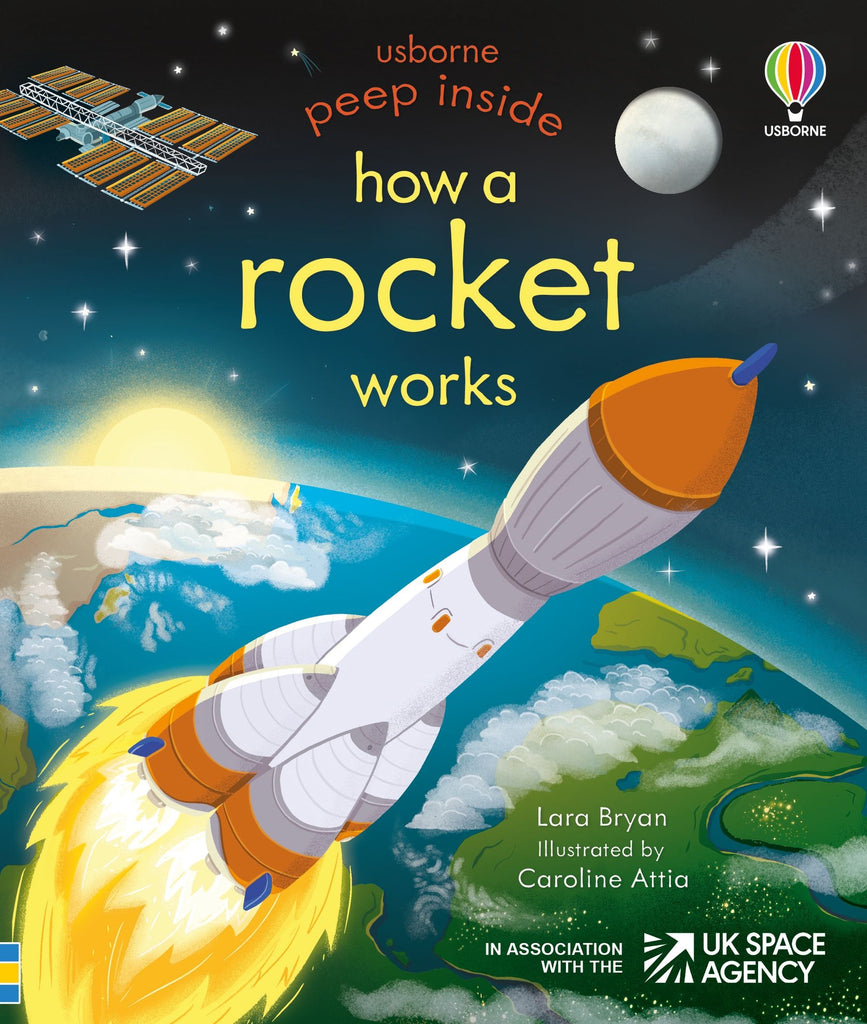 Peep Inside How a Rocket Works - Board Book | Usborne