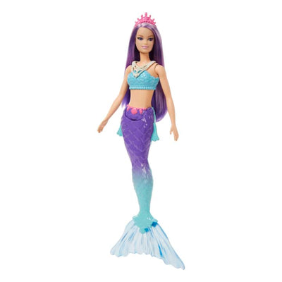 Dreamtopia Mermaid Doll (Purple Hair), Toy For 3 Years And Up | Barbie