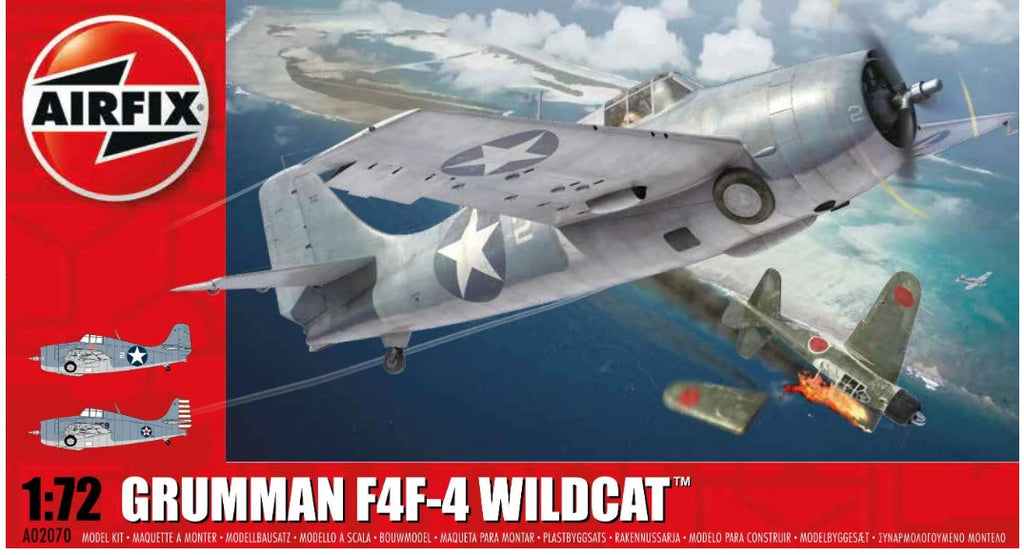 A02052A Grumman F4F-4 Wildcat Scale Model Kit (1:72) | Airfix