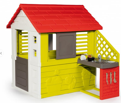 Nature Playhouse + Kitchen: Green/Red | Smoby