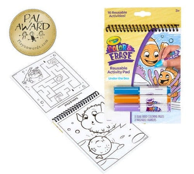 Under the Sea: Colour & Erase Reusable Activity Pad with Markers | Crayola by Crayola, USA Art & Craft