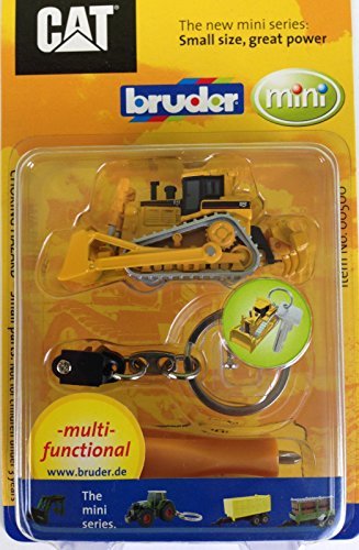 Bruder Die Cast Mini Series:  CAT Bulldozer with Key Ring and Screwdriver