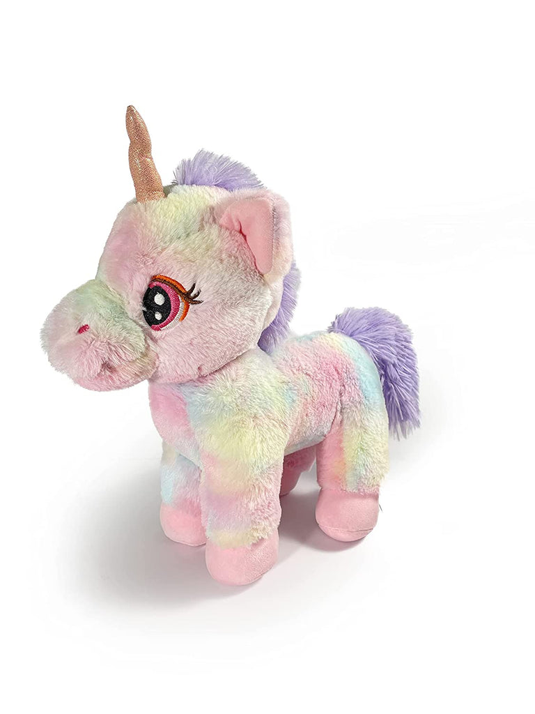 Standing Unicorn with Glitter Horn Soft Toy- Multicolor (32 Cm) | Mirada Kids