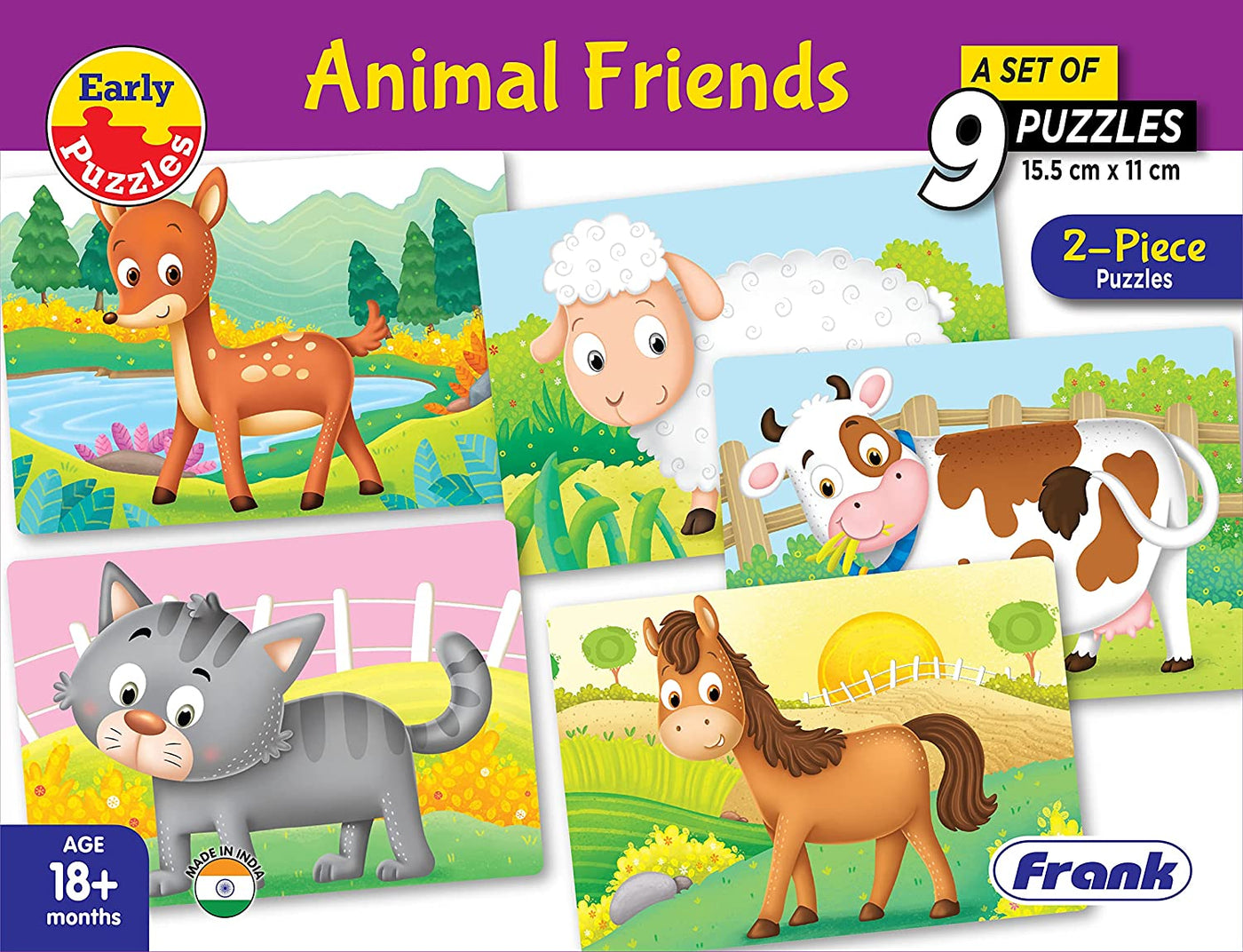 Animal Friends - 2 Piece Puzzle | Frank