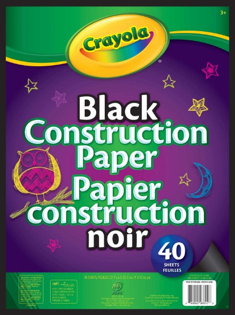 Black Construction Paper - 40 Sheets | Crayola