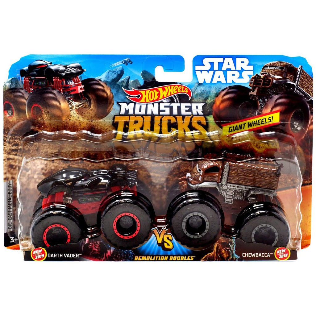 Monster Trucks, Darth Vader Vs Chewbacca 1:64 Demo Doubles 2-Pk Collection | Hot Wheels®