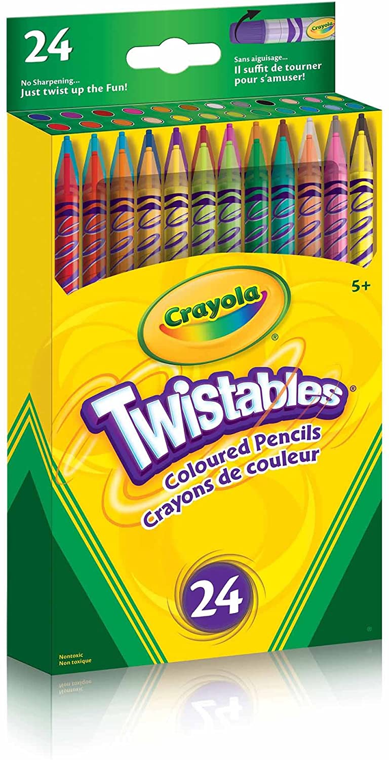 Twistables Colored Pencils, 24 Count | Crayola by Crayola, USA Art & Craft