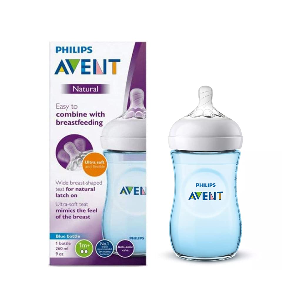 Nature Feeding Bottle: 260ml - Blue SCF035/10 | Philips Avent