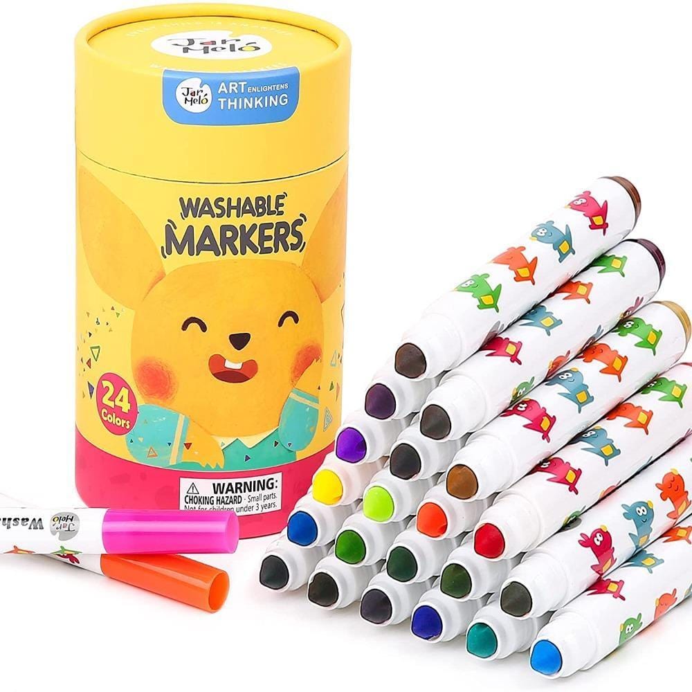 Washable Markers - 24 Colors | Jar Melo
